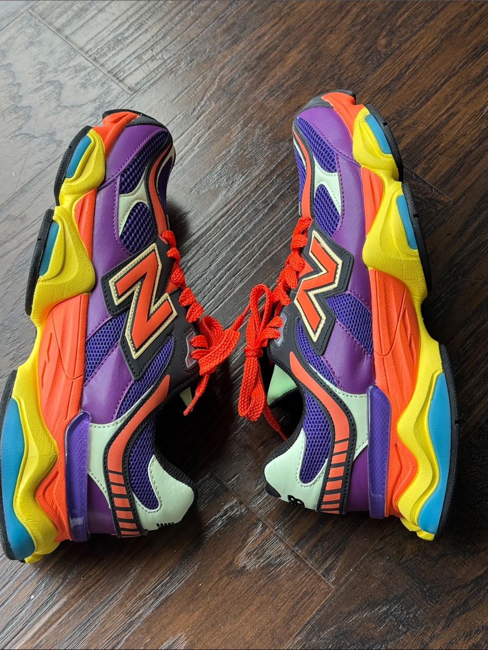 New Balance Purple, Red & Yellow Men’s Athletic Sneakers - Picture 9 of 14